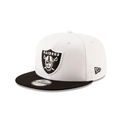 White Las Vegas Raiders Hat - New Era NFL Two Tone 9FIFTY Snapback Caps USA1046789